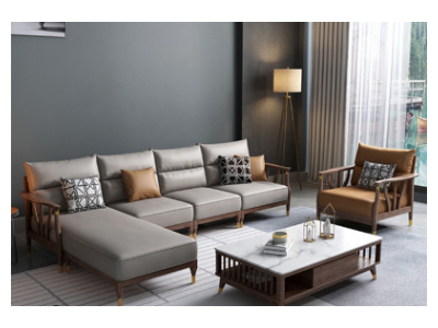 后现代轻奢真皮沙发现代客厅样板间设计师港式美式皮沙发轻奢家具