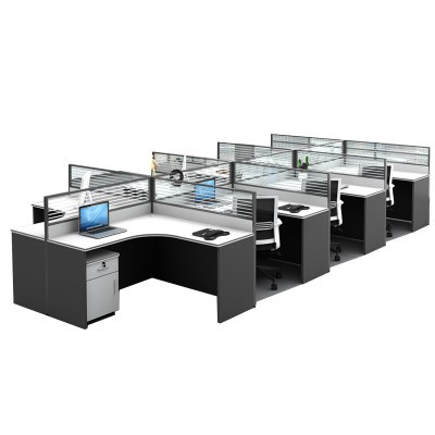 厂家办公桌椅定制 三人四人办公桌 简约人造板学校办公桌椅供应