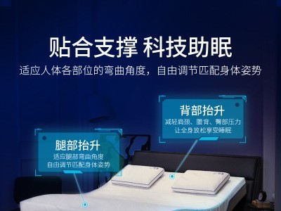 厂家直销0压智能床多功能电动皮床双人床可升降现代1.5m1.8米婚床图1