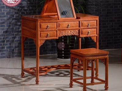 东阳民创红木家具中式古典 实木家具非洲花梨木梳妆台化妆桌子