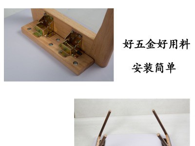 厂家直销日式简约创意可折叠纯木茶几双层办公室茶几木桌子简易图4