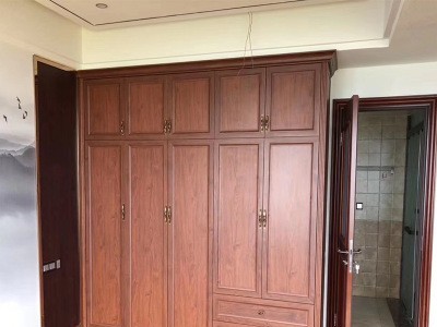全屋定制全铝衣柜 红橡木铝合金橱柜阳台柜 防蛀客厅电视柜酒柜图2