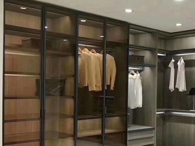 家具型材全铝衣柜定制 铝合金极简风格整体衣帽间组合厂家专供图3