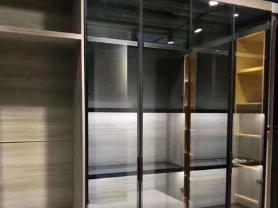 家具型材全铝衣柜定制 铝合金极简风格整体衣帽间组合厂家专供图4