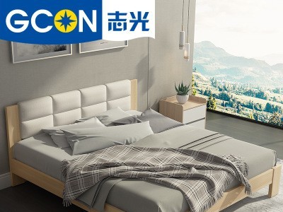 北欧板式床精致现代简约经济型双人床婚床1.8米1.5主卧室小户型图2