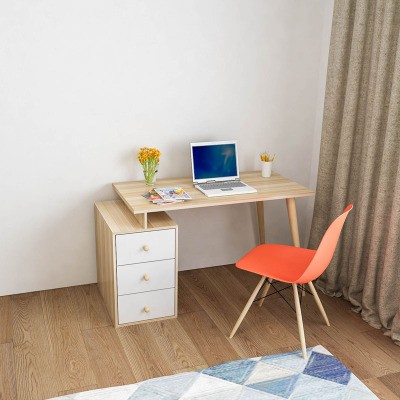 电脑桌简约家用多功能办公室卧室写字台学生小桌子实木简易书桌