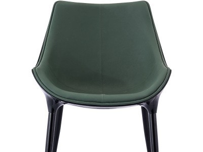 餐椅头层牛皮轻奢意式家用北欧现代简约网红金属靠背创意椅子