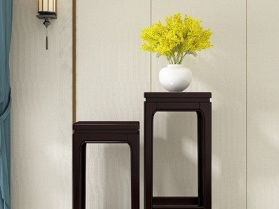 新中式实木花架室内装饰盆景架轻奢现代简约客厅盆栽架家具