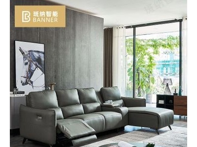 厂家直供头层牛皮沙发客厅皮艺智能意式家具极简约L型沙发组合图3