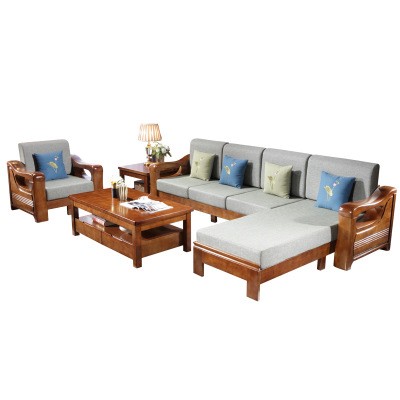 现代新中式多功能实木储物沙发组合冬夏两用沙发大小客厅实木沙发