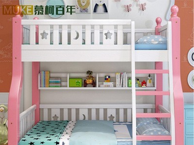 上下床双层儿童床实木子母床小户型成年双人上下铺木床两层高低床