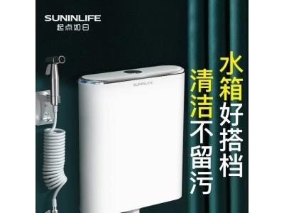 家用水箱卫生间蹲便器节能马桶水箱蹲坑抽水加厚挂墙式厕所冲水箱图2