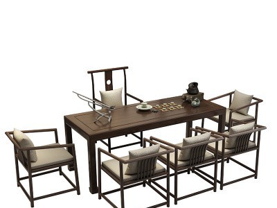 新中式实木茶桌椅组合办公茶道桌茶室茶台现代简约禅意功夫泡茶桌