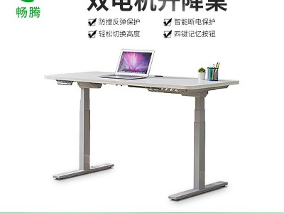 个性化升降办公桌 电动升降电脑桌 轻奢智能电动升降桌 出厂价图3
