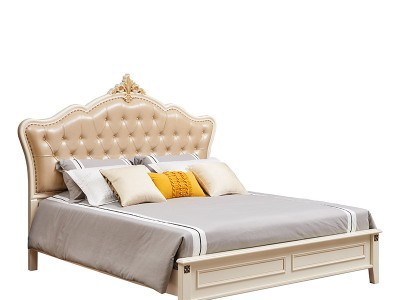 工厂直销美式床简美床现代公寓经济套房全实木双人床现代小美式床