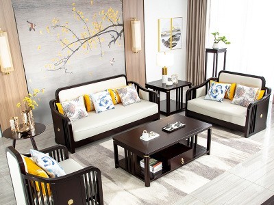 新中式中国风实木沙发组合中式客厅轻奢现代简约小户型2019年新款