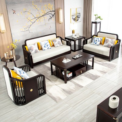 新中式中国风实木沙发组合中式客厅轻奢现代简约小户型2019年新款