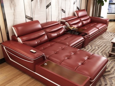 真皮沙发头层牛皮组合客厅现代简约大小户型中厚皮整装家具皮沙发