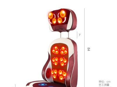 厂家批发推拿揉捏组合按摩垫颈部多功能开背加热按摩靠垫按摩椅垫图2