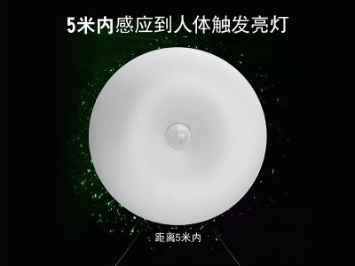 人体智能感应小夜灯光控LED锂电池磁吸摆放过道衣橱灯自动开灯图2