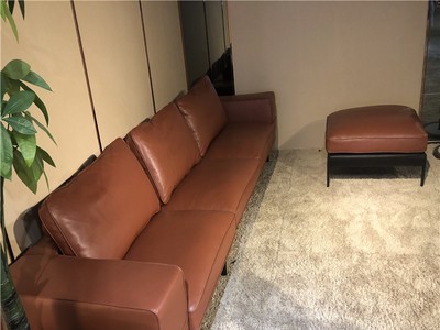 后现代极简轻奢皮沙发进口纳帕真皮沙发客厅家具图2
