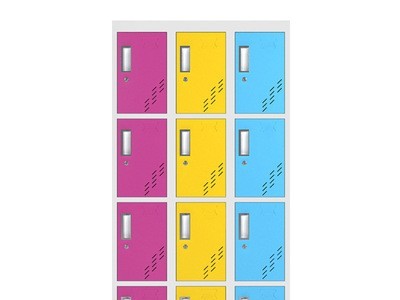 彩色更衣柜浴室宿舍员工多门储物柜健身房存包柜密码感应锁铁皮柜
