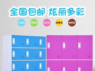 学生书包柜幼儿园储物柜学校教室小学家用员工多门柜带锁收纳矮柜图2