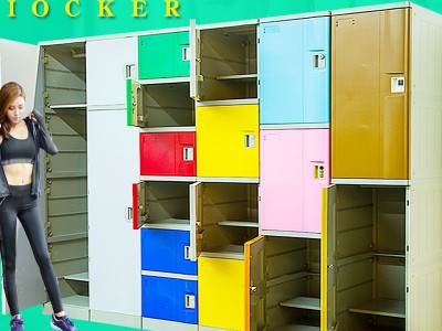 环保ABS塑料更衣柜游泳馆防潮换衣柜健身房带锁储物柜学生书包柜图3