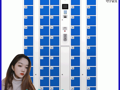 超市寄存柜电子存包柜商场条形码储物柜手机充电柜指纹手机存放柜图3
