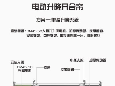 电动升降窗帘别墅复式楼高窗落地窗升降开合智能语音控制上下升降图5