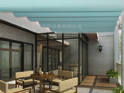 阳光房顶棚手动电动窗帘 遮阳帘 折叠天棚帘 防晒 遮光帘定制图2