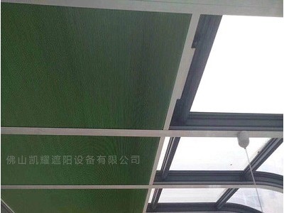 工厂直营阳光房顶棚电动遮阳帘蜂巢帘遮光防晒隔热手动电动天棚帘图2