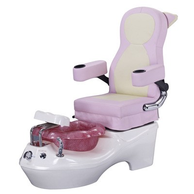 厂家供应粉白色儿童美容院商用可按摩水疗泡脚时尚沙发沐足躺椅
