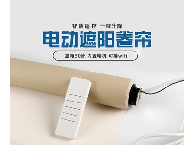 电动窗帘卷帘定制 智能遥控涂鸦电动升降帘 高窗落地玻璃遮光卷帘图4