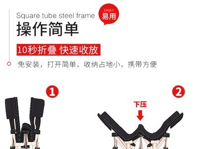 折叠床单人沙滩办公床午睡行军午休野营陪护午睡折叠躺椅户外行军图3
