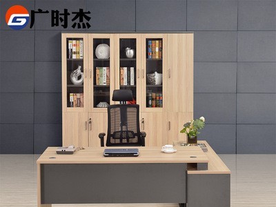 广时杰简约中小型板式连柜职员办公桌 主管桌 中班桌 老板办公桌图4