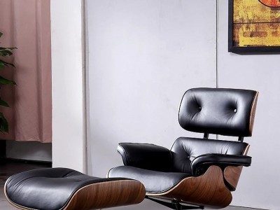 伊姆斯躺椅真皮eames北欧单人沙发旋转客厅现代简约休闲轻奢椅子