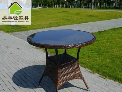 厂家批发户外藤椅庭院阳台藤编桌椅铁艺藤制桌椅组合休闲编藤家具图4