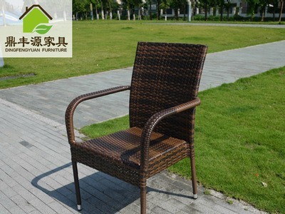 厂家批发户外藤椅庭院阳台藤编桌椅铁艺藤制桌椅组合休闲编藤家具图3