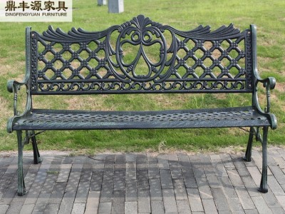 户外铸铁公园座椅 阳台园林靠背铁艺长椅排椅 休闲铁艺公园椅图4