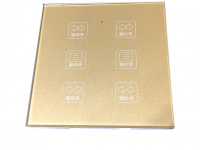 86盒双路 杜亚电动窗帘开关面板 无线遥控器 触摸屏控制器图5