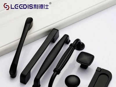 厂家直销实心单孔家具五金配件抽屉柜门把手美式黑色橱柜衣柜拉手图3