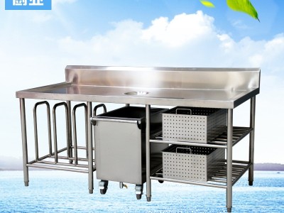 生产多功能配菜工作台 不锈钢商用厨具实用分菜车 定制配菜工作台图5
