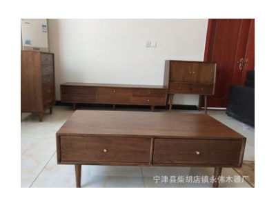 厂家直销北欧白橡木茶几实木客厅家具现代简约环保茶水桌现货批发图3