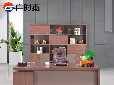 广州广时杰时尚简约现代老板办公桌大班台 专业定制办公室大班桌图3