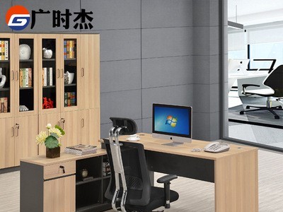 广时杰简约中小型板式连柜职员办公桌 主管桌 中班桌 老板办公桌图3
