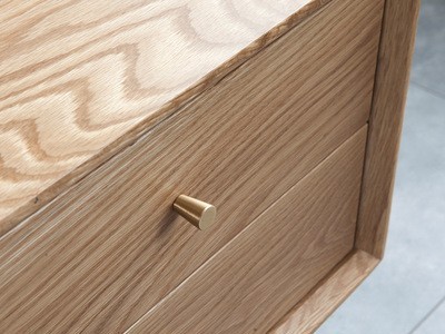 北欧实木床头柜简约现代卧室储物柜带抽屉斗柜白橡木床边柜原木色