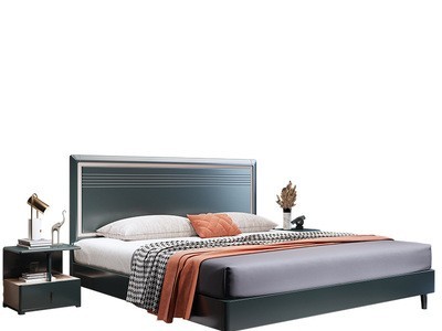 北欧简约实木床1.5米1.8米现代轻奢气压高箱储物双人意式卧室家具
