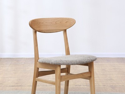 北欧简约实木餐椅 餐桌椅组合 橡木 软包靠背小蝴蝶椅 餐厅家具