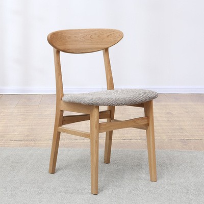 北欧简约实木餐椅 餐桌椅组合 橡木 软包靠背小蝴蝶椅 餐厅家具